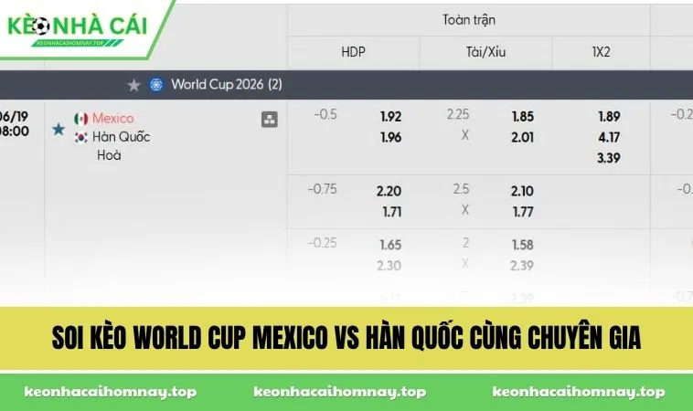 Soi kèo World Cup Mexico vs Hàn Quốc cùng chuyên gia