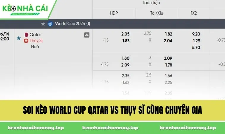 Soi kèo World Cup Qatar vs Thụy Sĩ cùng chuyên gia