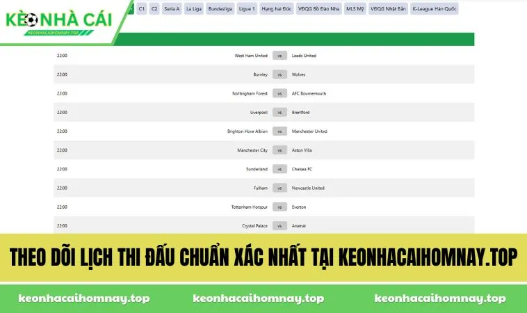 theo doi lich thi dau chuan xac nhat tai keonhacaihomnaytop Theo dõi lịch thi đấu chuẩn xác nhất tại keonhacaihomnay.top